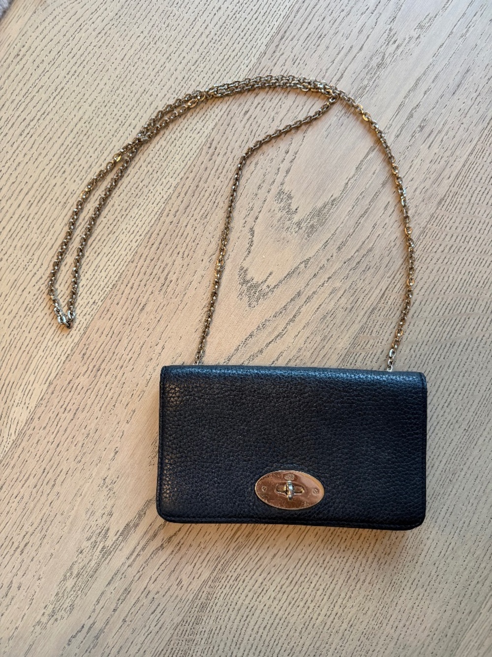 Mulberry Bayswater Black Leather Chain Vintage bag